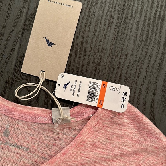 Tommy Bahama Pink Tee Shirt -  Brand New - Picture 3 of 5